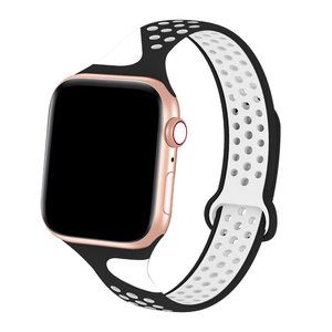 Black White Sport Band Compatible with Apple Watch